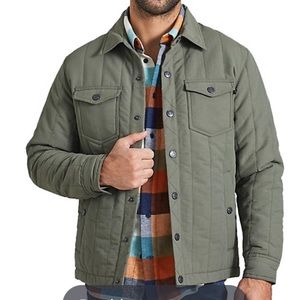 United by Blue Olive Bison Snap Jacket Small